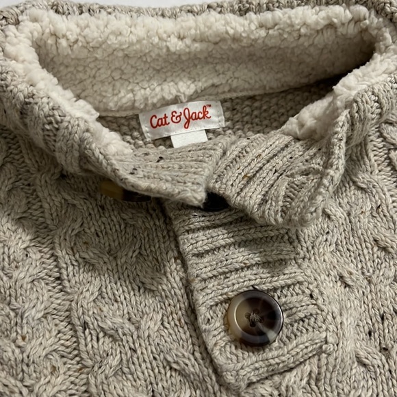 NWT Cat & Jack 3T Boys Oatmeal Heather Sweater. - Picture 6 of 10